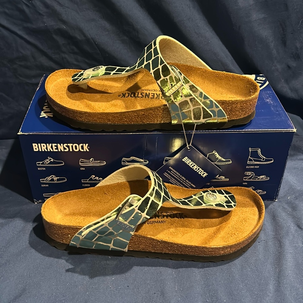 Birkenstock- Gizeh BS, Gator Gleam Mineral, Microfiber, 6 women QS